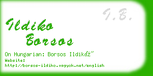 ildiko borsos business card